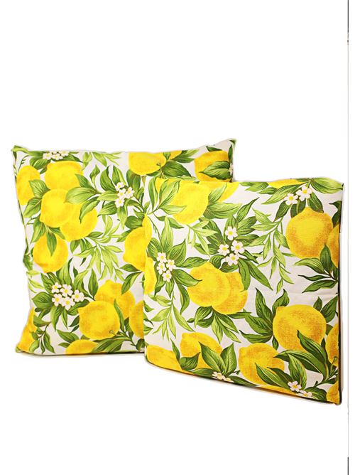 Pillowcase with lemon print 50x50 cm Capri Me | CULIMO3LIMONI